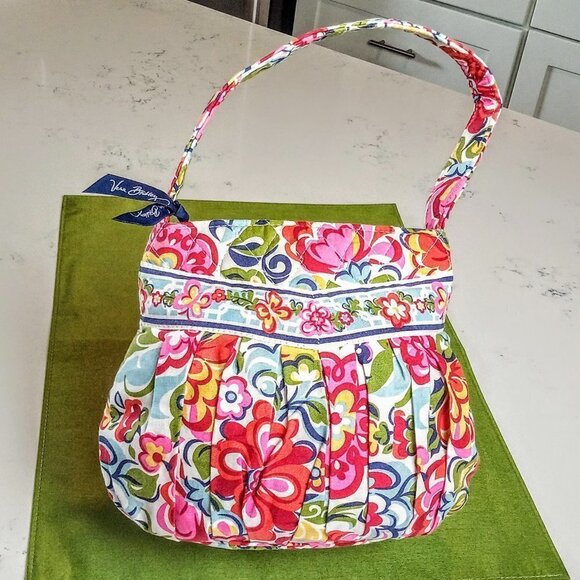Vera Bradley Multicolor Floral Print Pleated Bag - Picture 1 of 11
